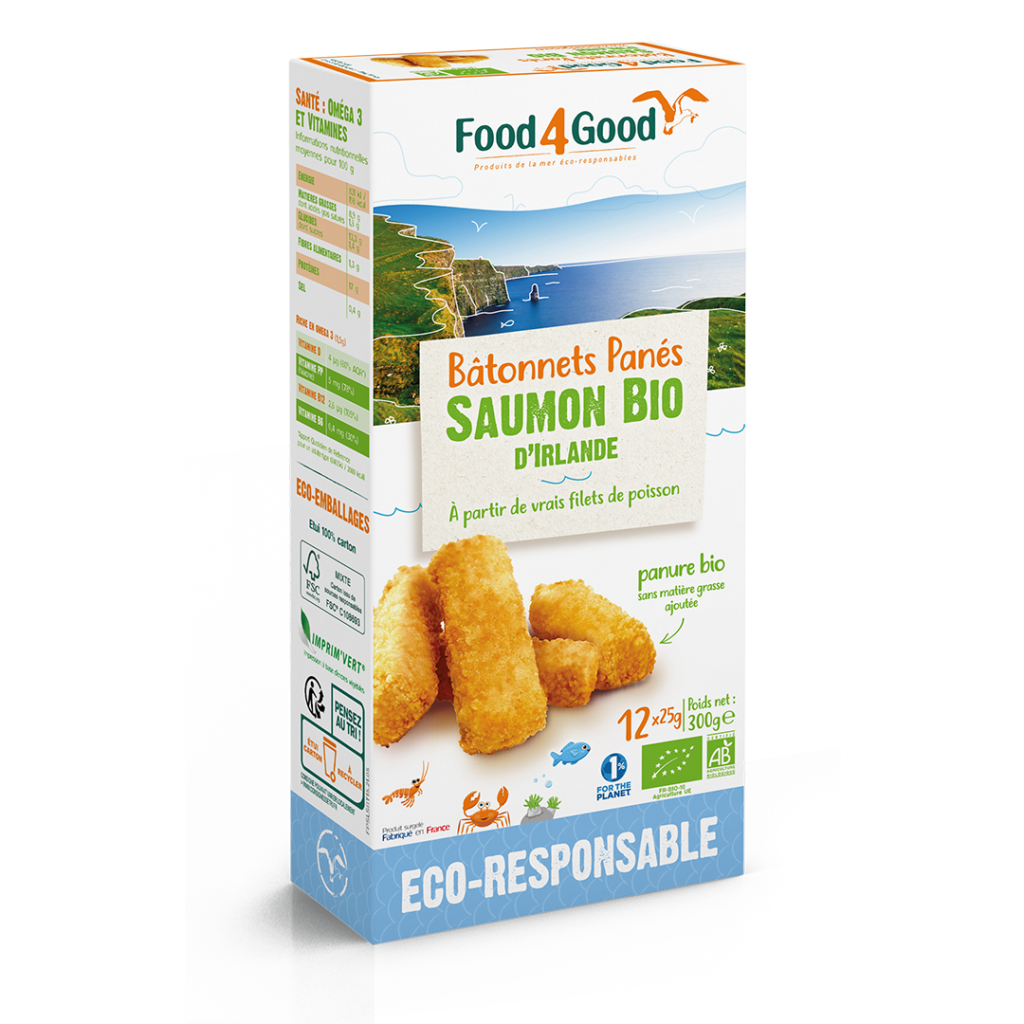 Bâtonnets panés Saumon BIO d’Irlande - Food4Good