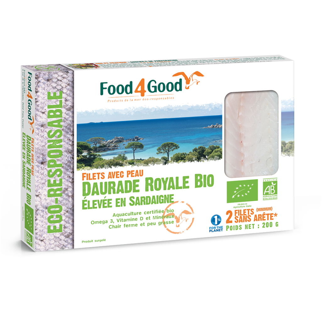 Filets avec peau Daurade Royale Bio élevée en Sardaigne - Food4Good