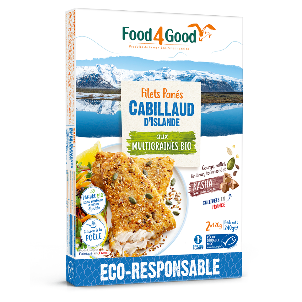 Filets panés Cabillaud d’Islande aux multigraines bio - Food4Good