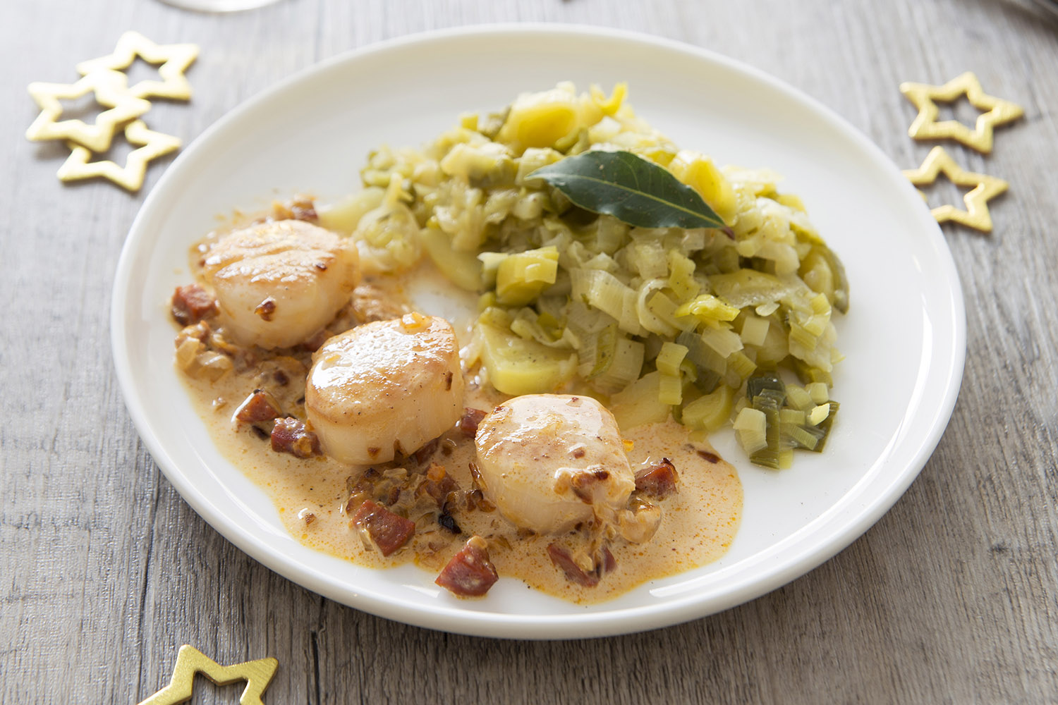 Recette Food4Good - Noix de Saint-Jacques MSC rôties au chorizo