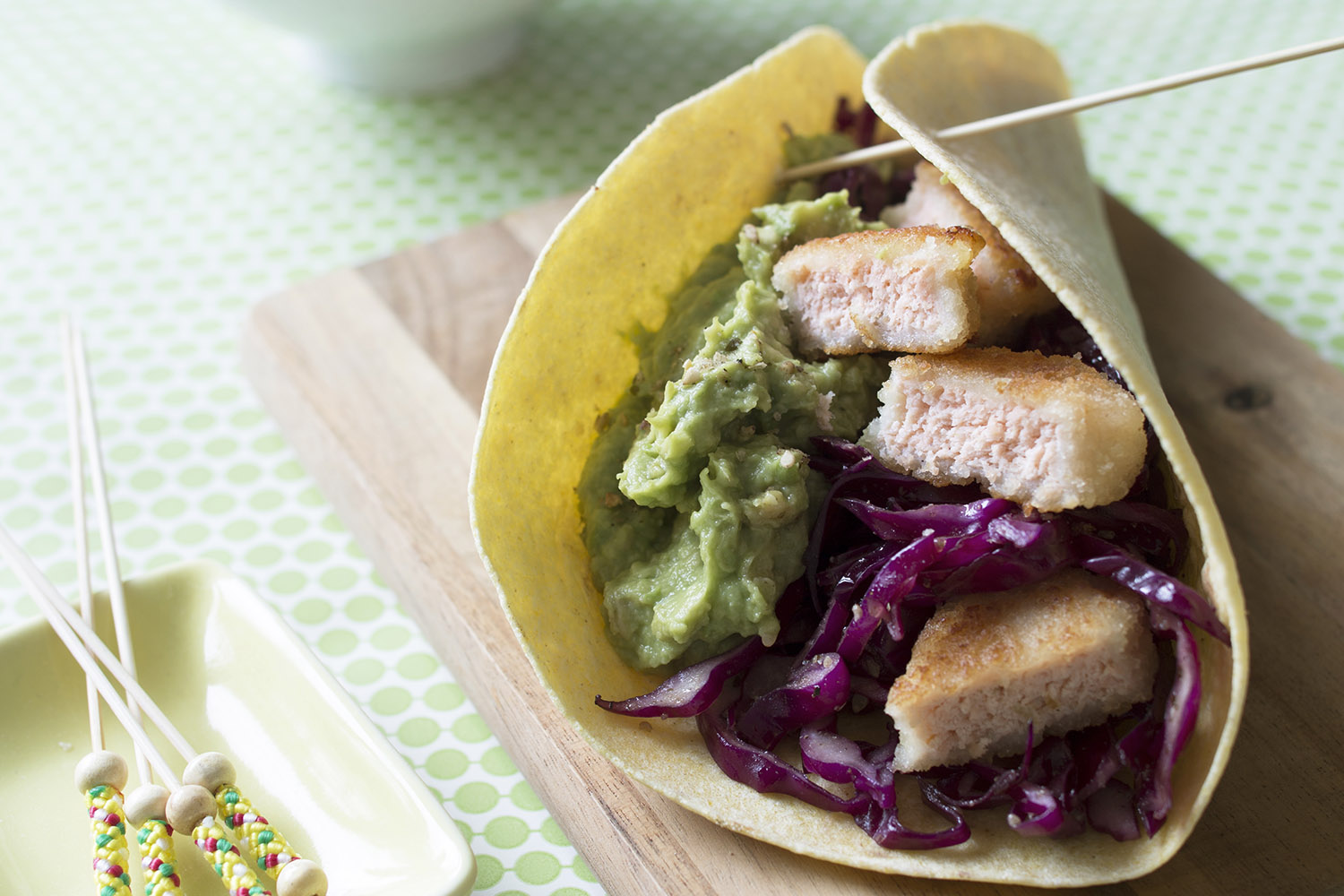 Recette Food4Good - Tacos de saumon BIO pané