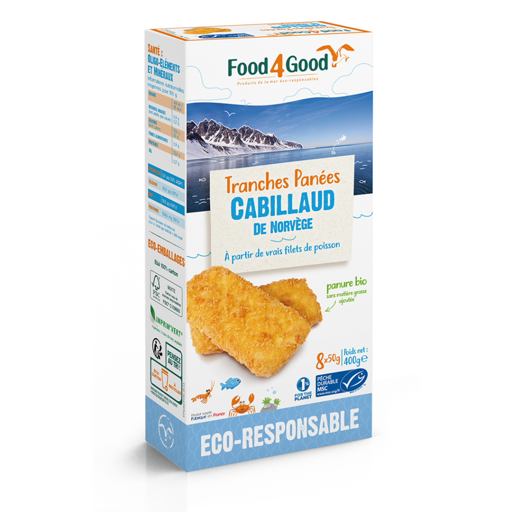 Tranches panées Cabillaud de Norvège MSC - Food4Good