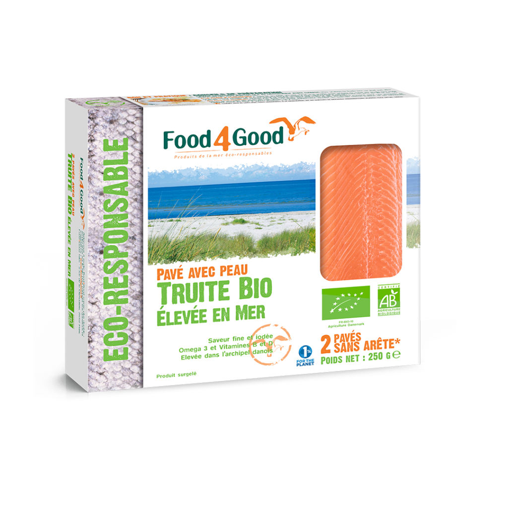 Pavé avec peau Truite Bio élevée en mer - Food4Good