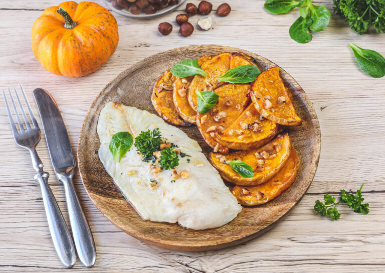 Recette Food4Good - Filet de Merlu MSC au beurre noisette et butternut
