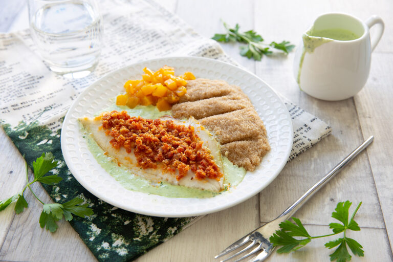 Recette Food4Good - Filets de Merlu MSC en crumble de chorizo