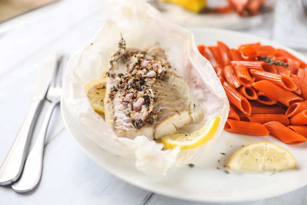 Recette Food4Good - Papillote de Colin lieu MSC au sésame