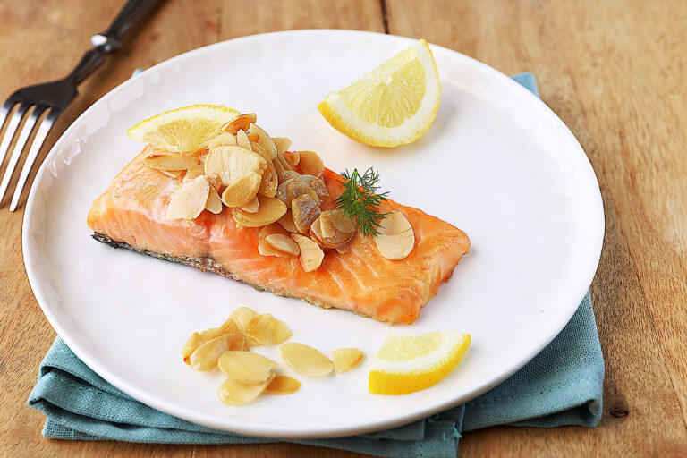 Recette Food4Good - Pavé de Truite bio poêlée aux amandes et au citron