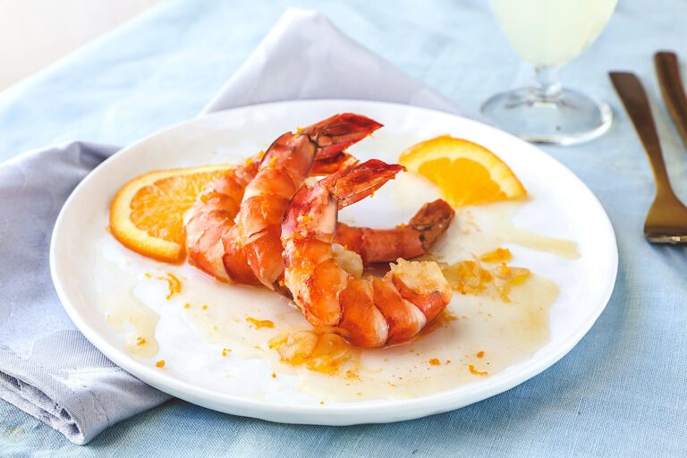 Recette Food4Good - Poêlées de Gambas bio au miel et zestes d’orange