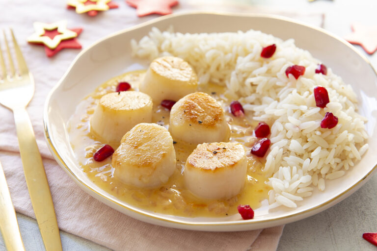 Recette Food4Good - Noix de Saint-Jacques roties, sauce beurre blanc à l’orange