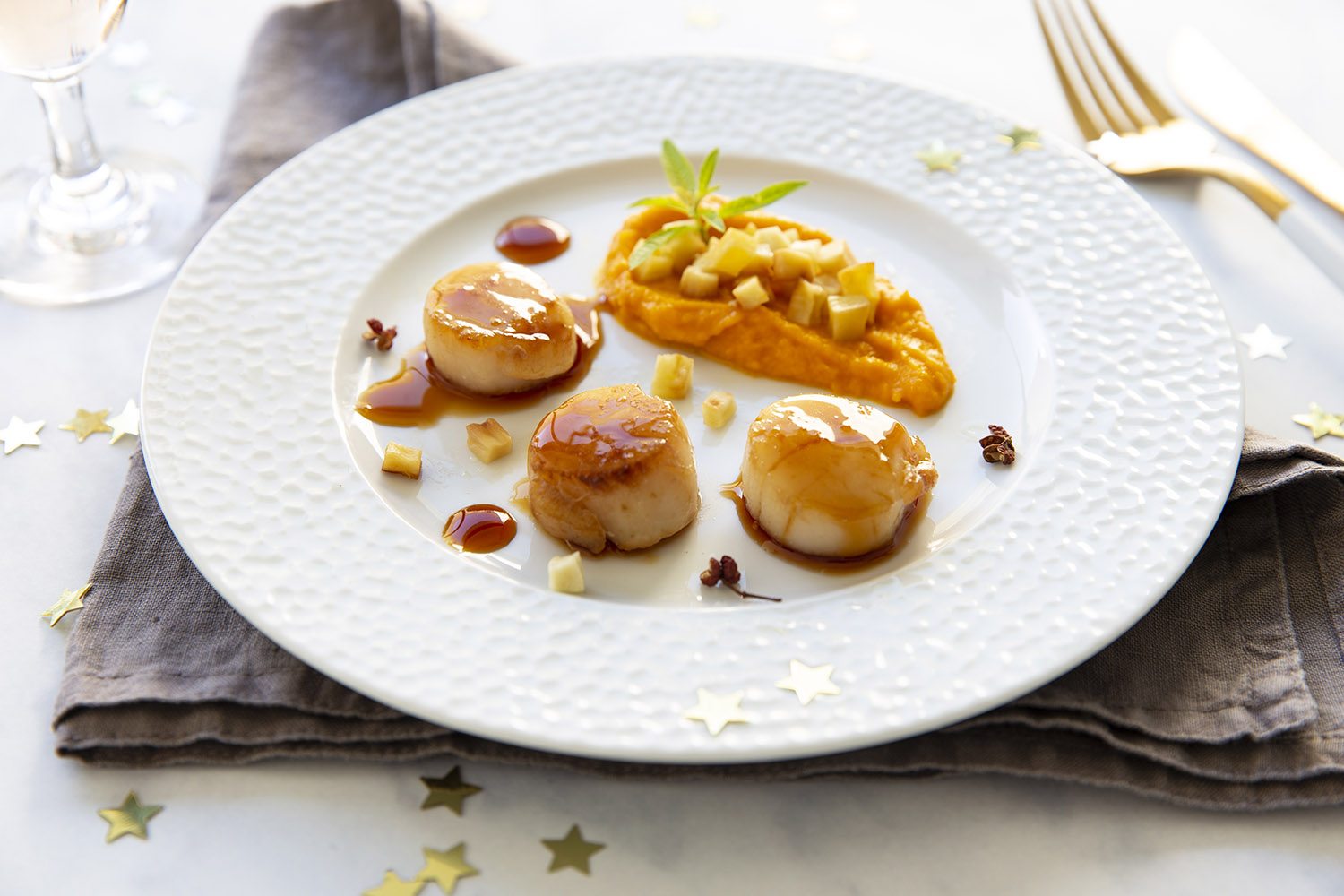 Recette Food4Good - Saint-Jacques MSC laquées, gingembre orange