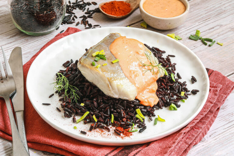 Recette Food4Good - Dos de Lieu noir, sauce cacahuète et paprika fumé